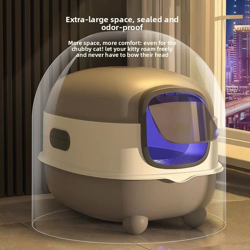 Thumbnail: Enclosed Cat Litter Box with Sterilization