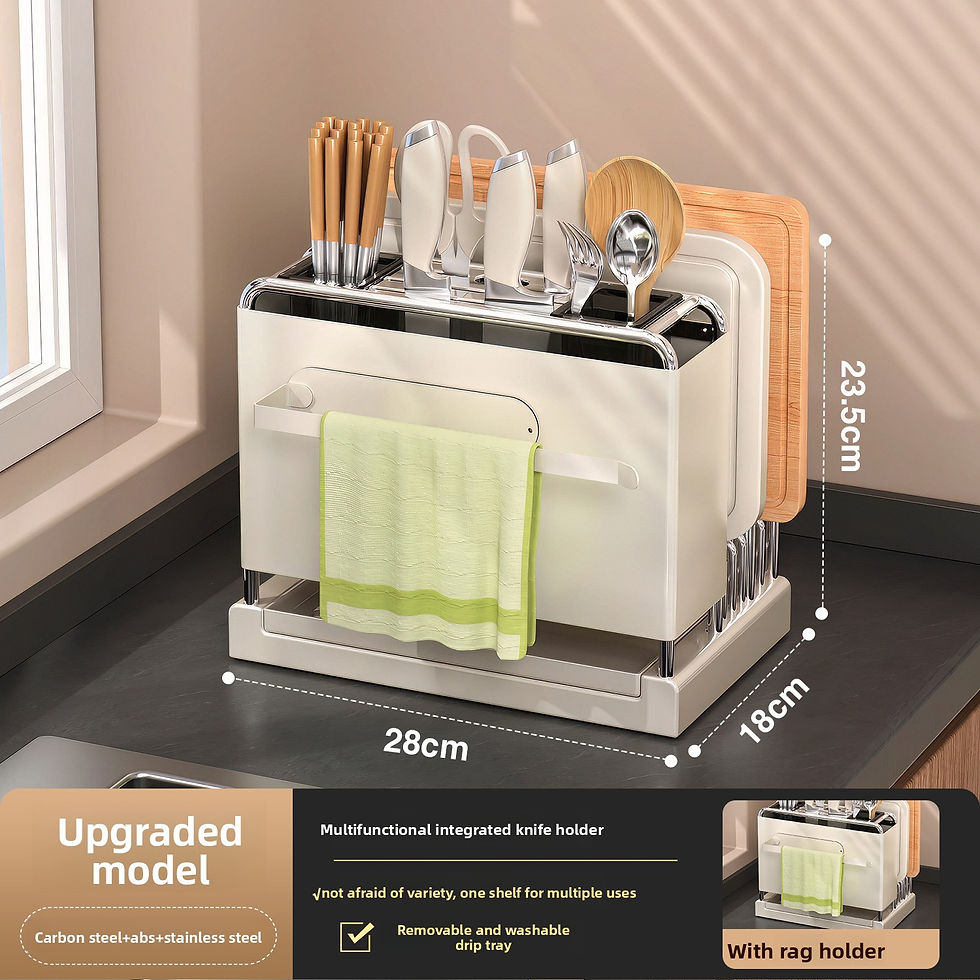 Thumbnail: Countertop Wall-Mounted Multifunctional Knife Holder Storage Rack Kitchen Organi