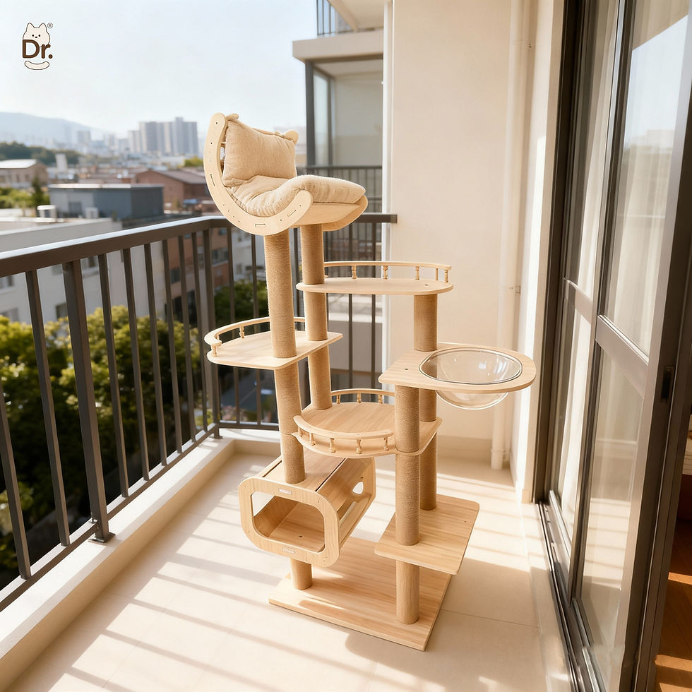 Thumbnail: Large Solid Wood Cat Climbing Frame with Scratching Post