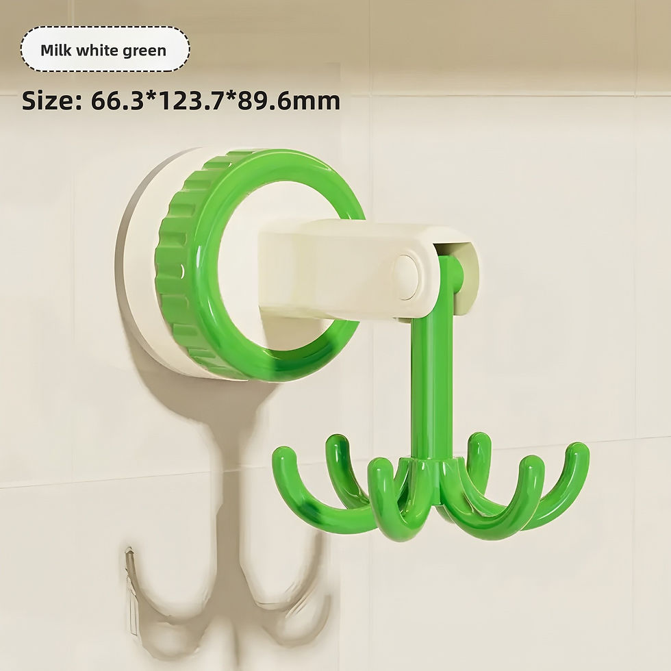 Thumbnail: Rotatable Suction Cup Kitchen Utensil Hook