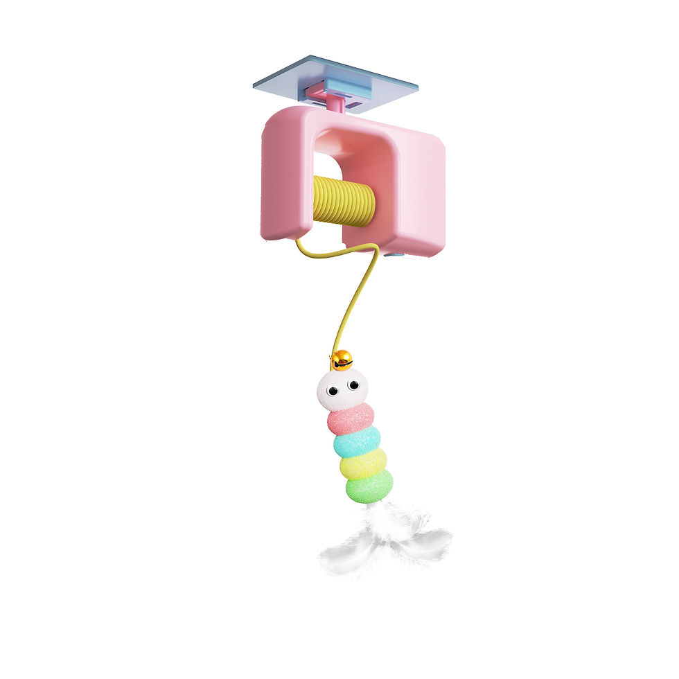 Thumbnail: Electric Hanging Door Cat Toy with Teasing Stick