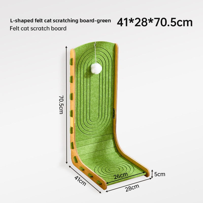 Thumbnail: L-Shaped Vertical Wooden Cat Scratching Board