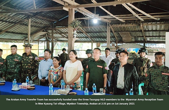 Clarification regarding the safe release of the three NLD members from Taungup Township