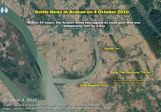 Battle news in Arakan on 4 October 2020