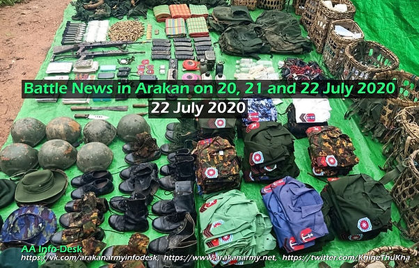 Battle News in Arakan on 20, 21 and 22 July 2020