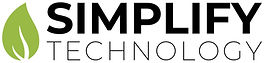 The logo for Simplified Technology featuring a green leaf and the company name.