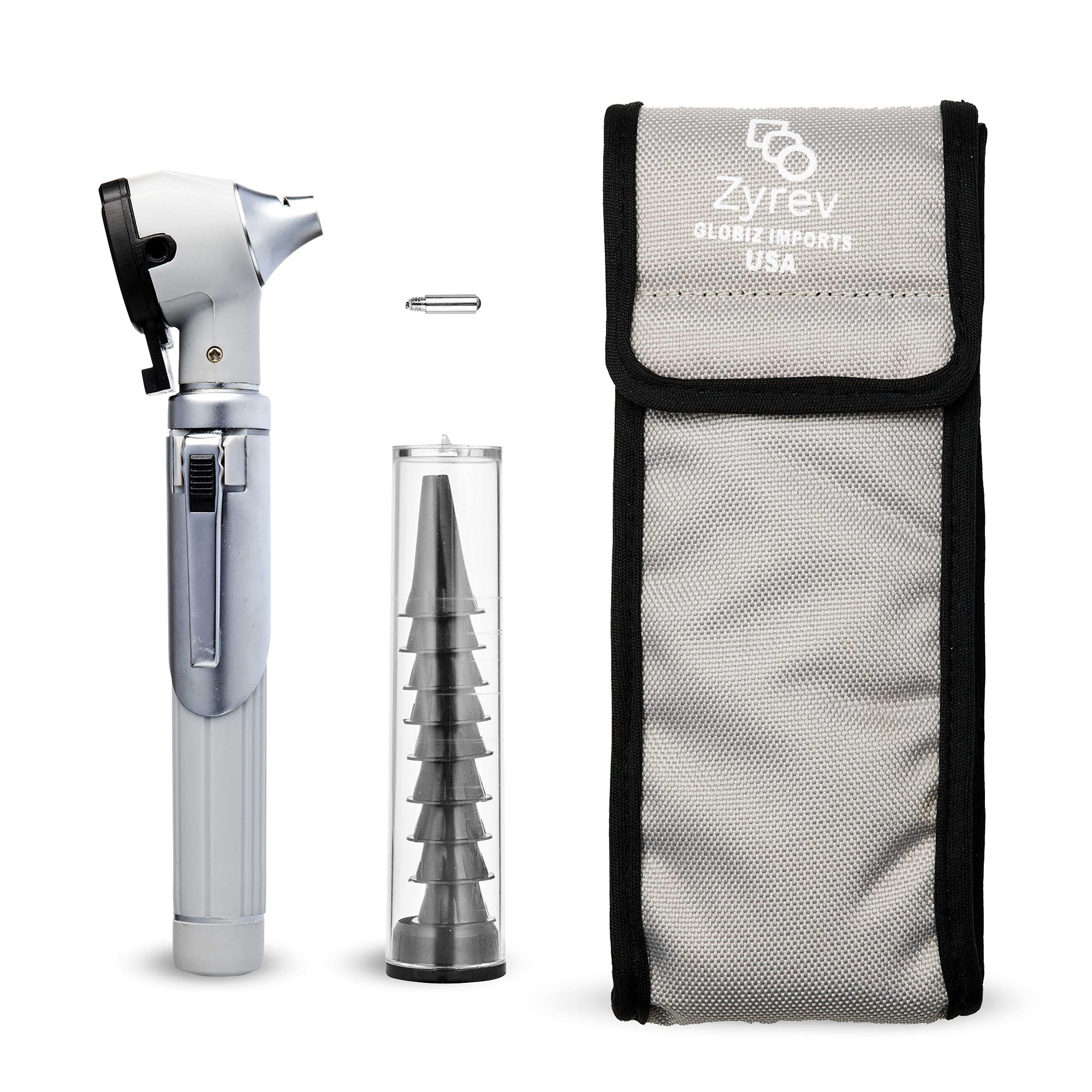 Zyrev ZetaLife Fiberoptic Mini Otoscope, Gray Color