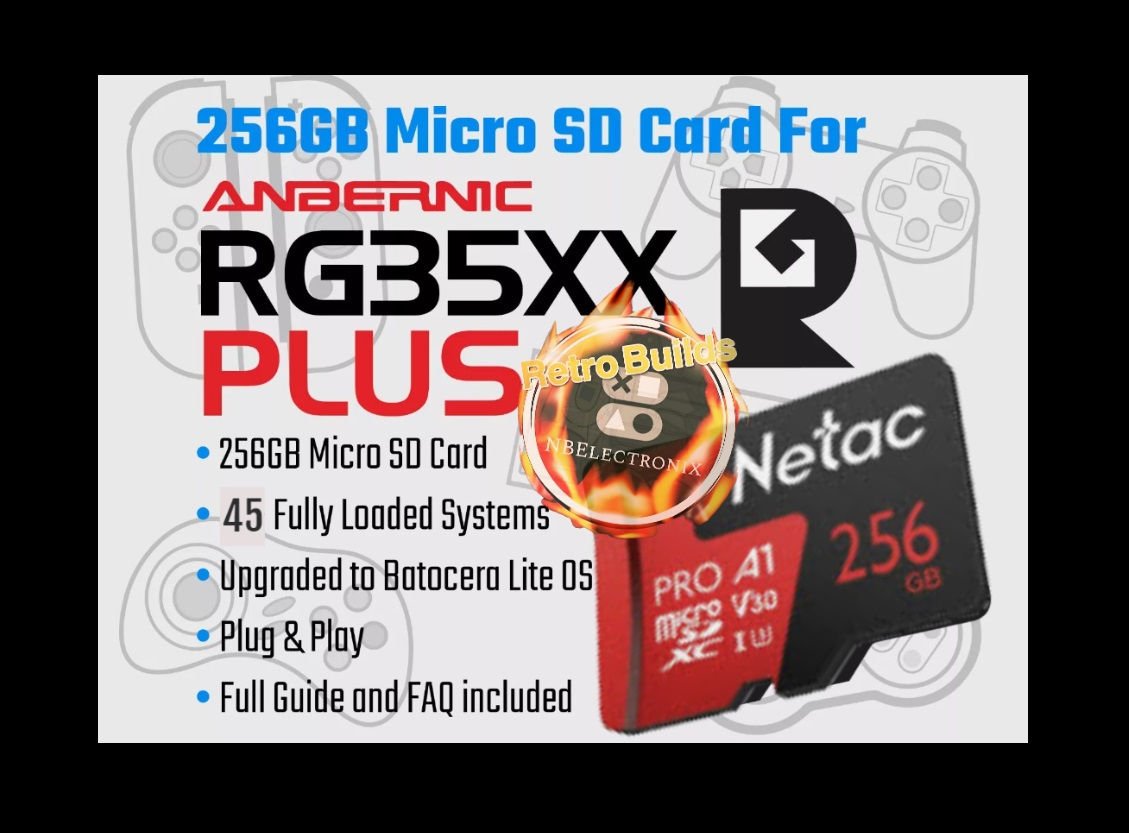 256gb Micro SD Card Upgrade - Anbernic RG35XX PLUS/SP