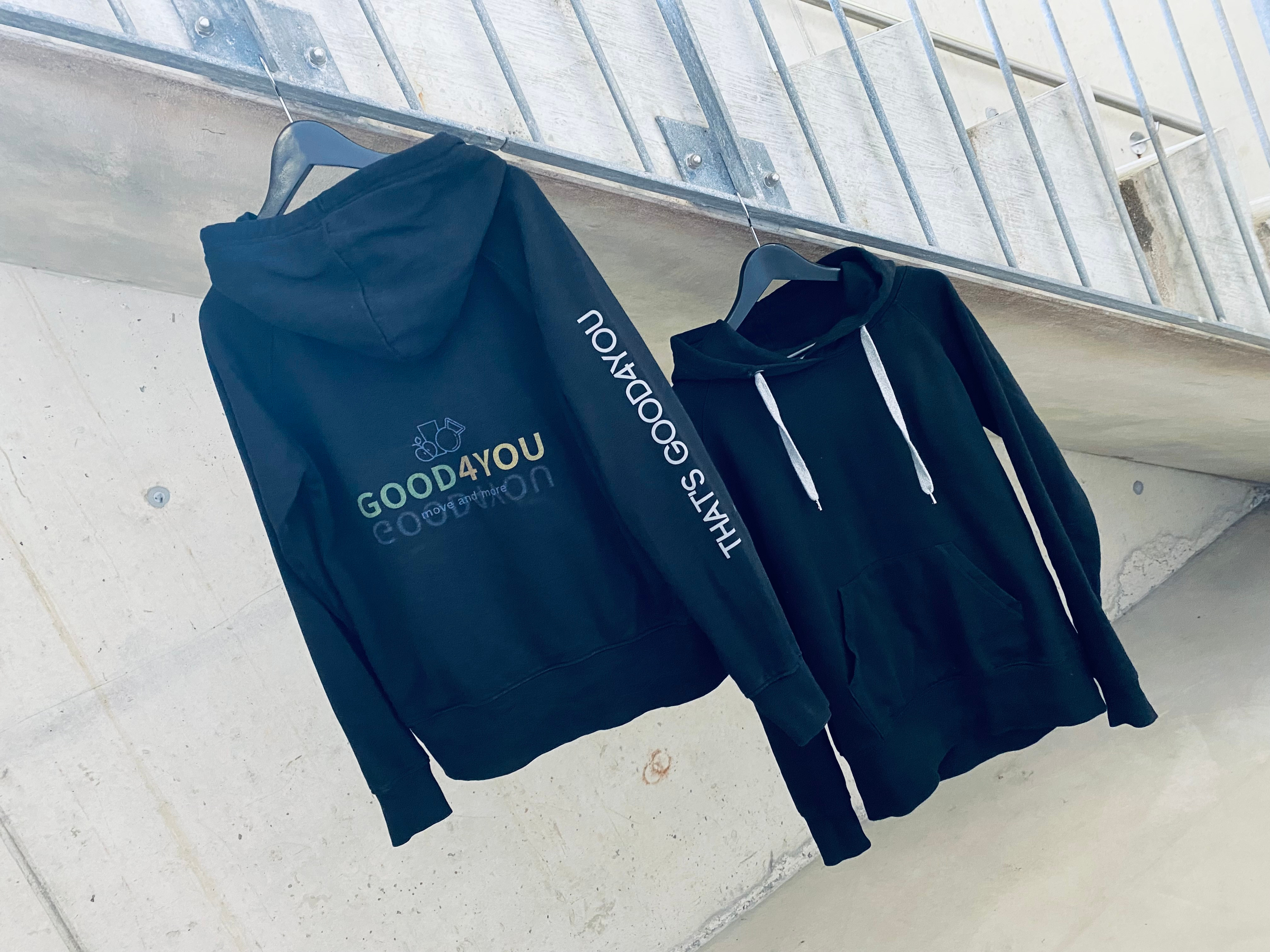 goodyhoodie schwarz logo farbig