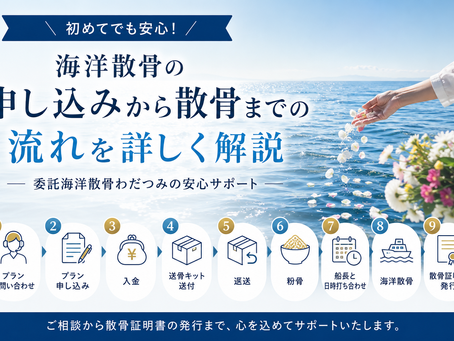 海洋散骨の流れの画像