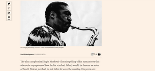 Financial Times reviews Kippie Moeketsi and Hal Singer's 'Blue Stompin'