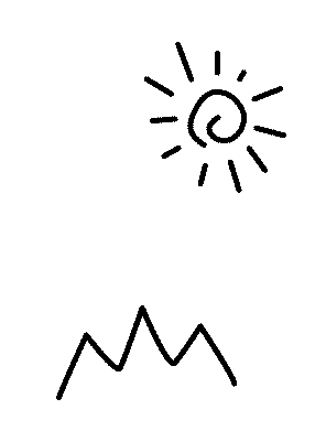 rotating sun and mountain