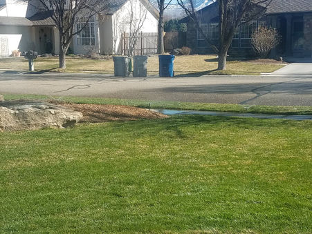 Fertilizing the lawn - See the difference...