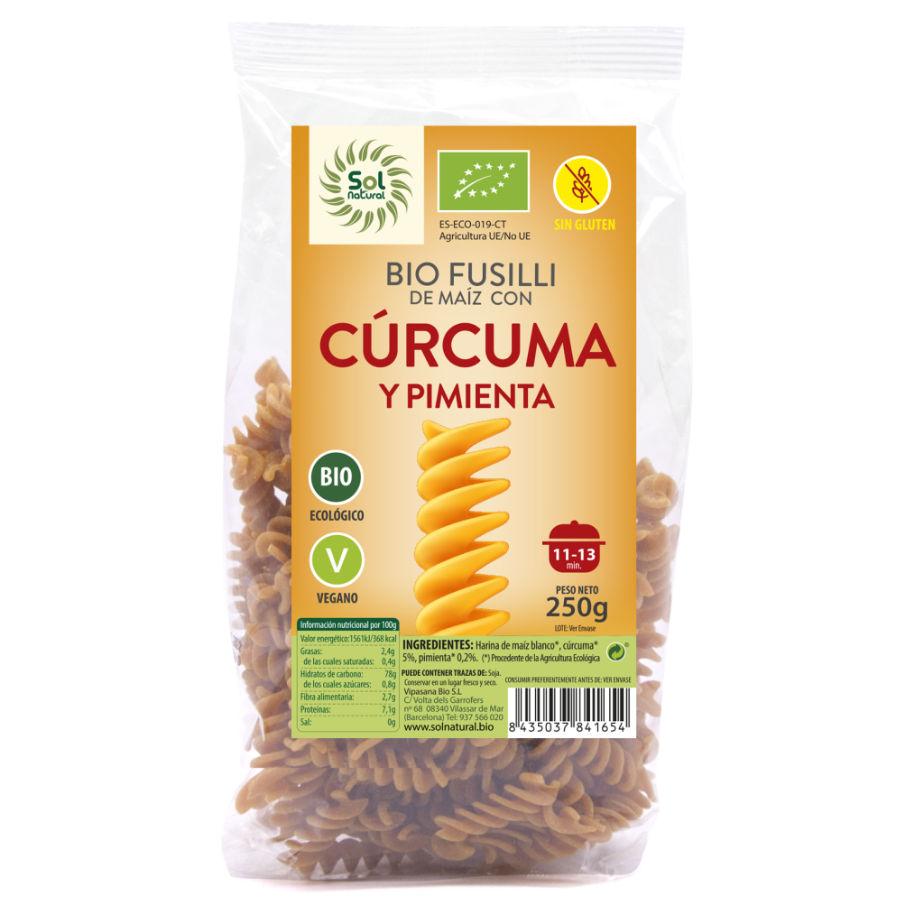 ESPIRALS CÚRCUMA SOLNATURAL 250G