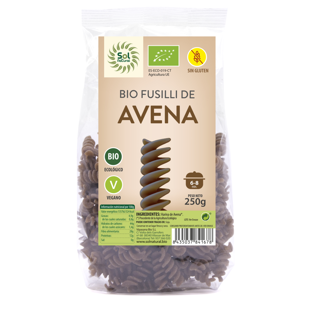 ESPIRALS AVENA SOLNATURAL 250G