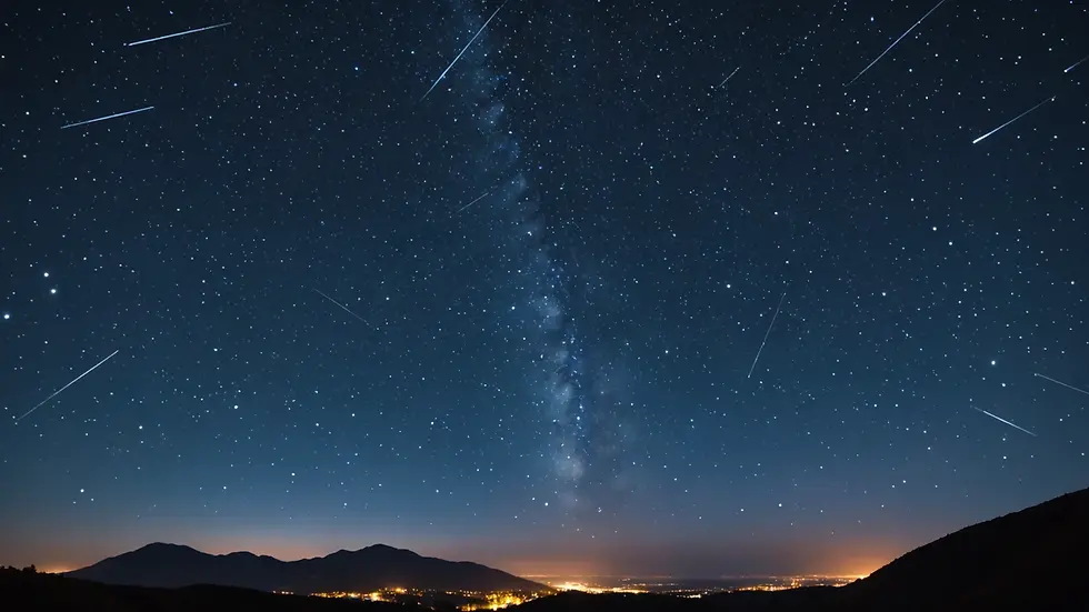 Close-up view of a starry night sky with constellations visible