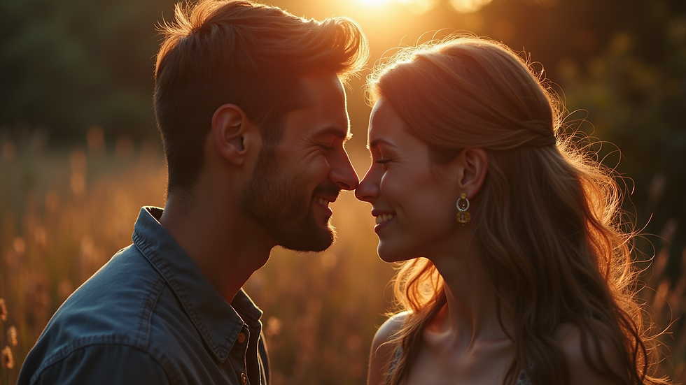 Astrology-inspired romance scene
