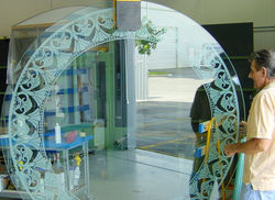 Etched Glass Table Top