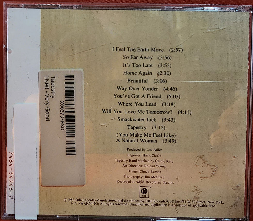 Thumbnail: Carole King – Tapestry (1986)