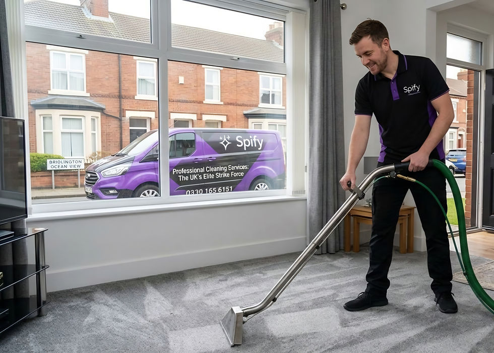 Spify vetted PAYE strike team executing carpet cleaning in Malton