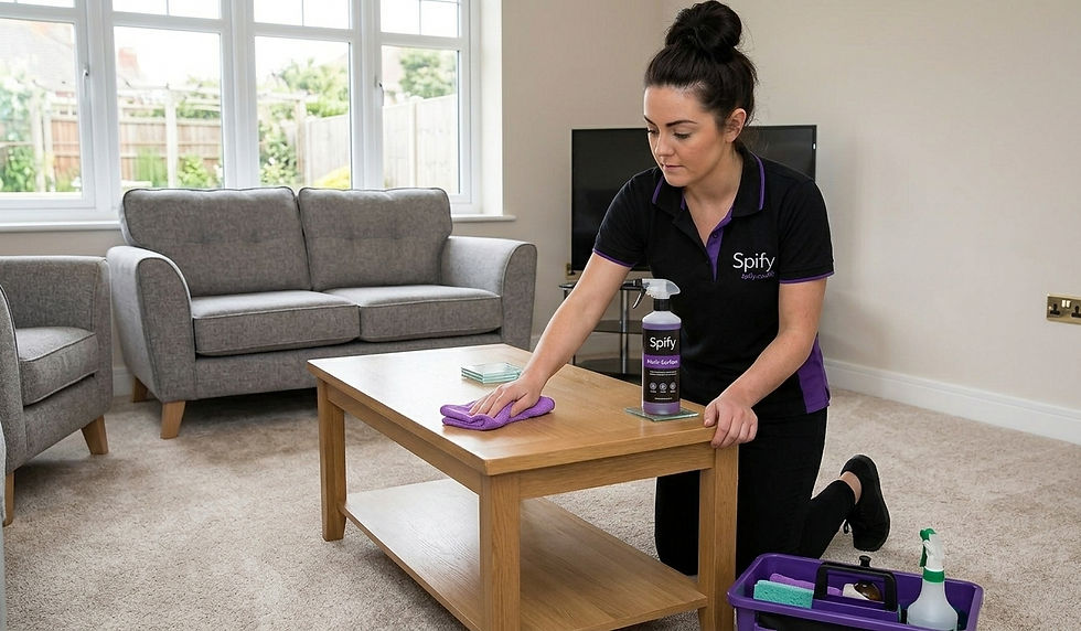 Spify vetted PAYE strike team executing regular cleaning in Malton