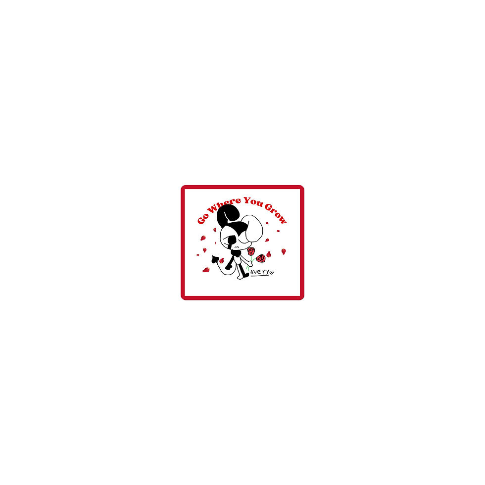 Thumbnail: Artwork by Avery-Go Where You Grow-Extra Small Sticker