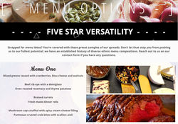 Five Star Catering Menus