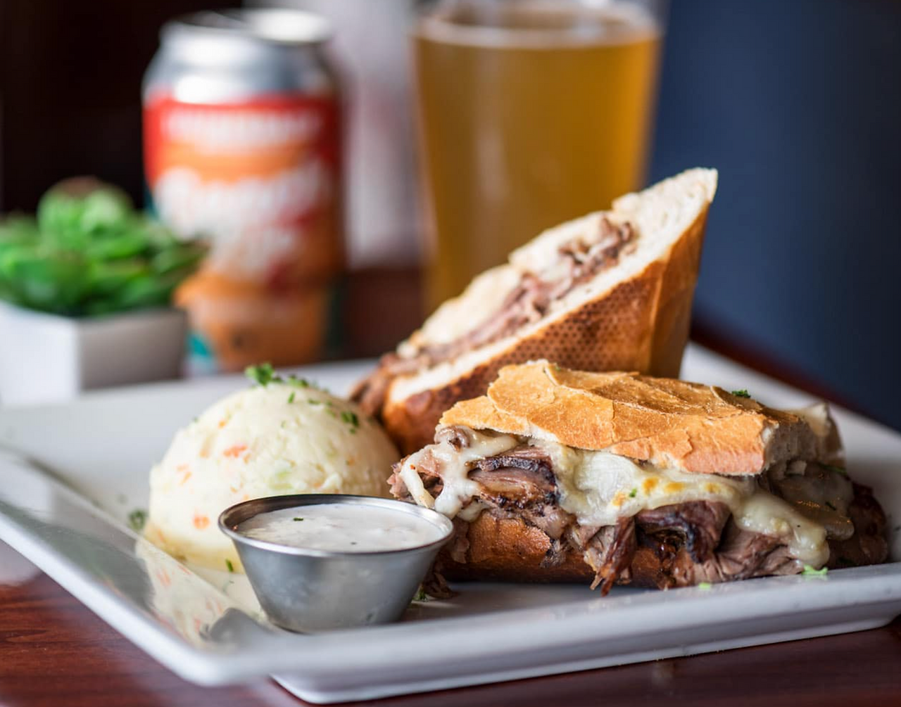 Xo Bistro's prime rib sandwich for lunch in St. Thomas