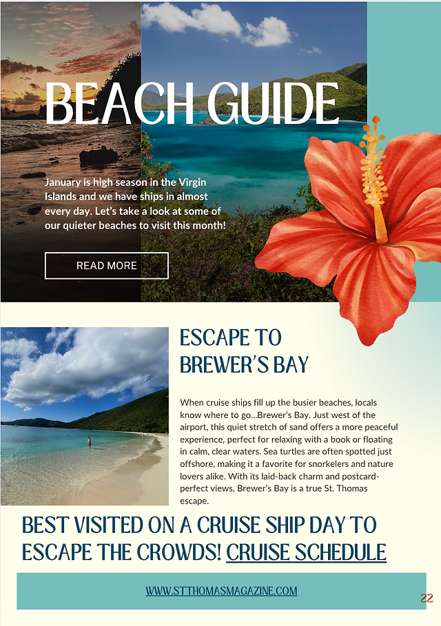 Quieter beaches in St Thomas