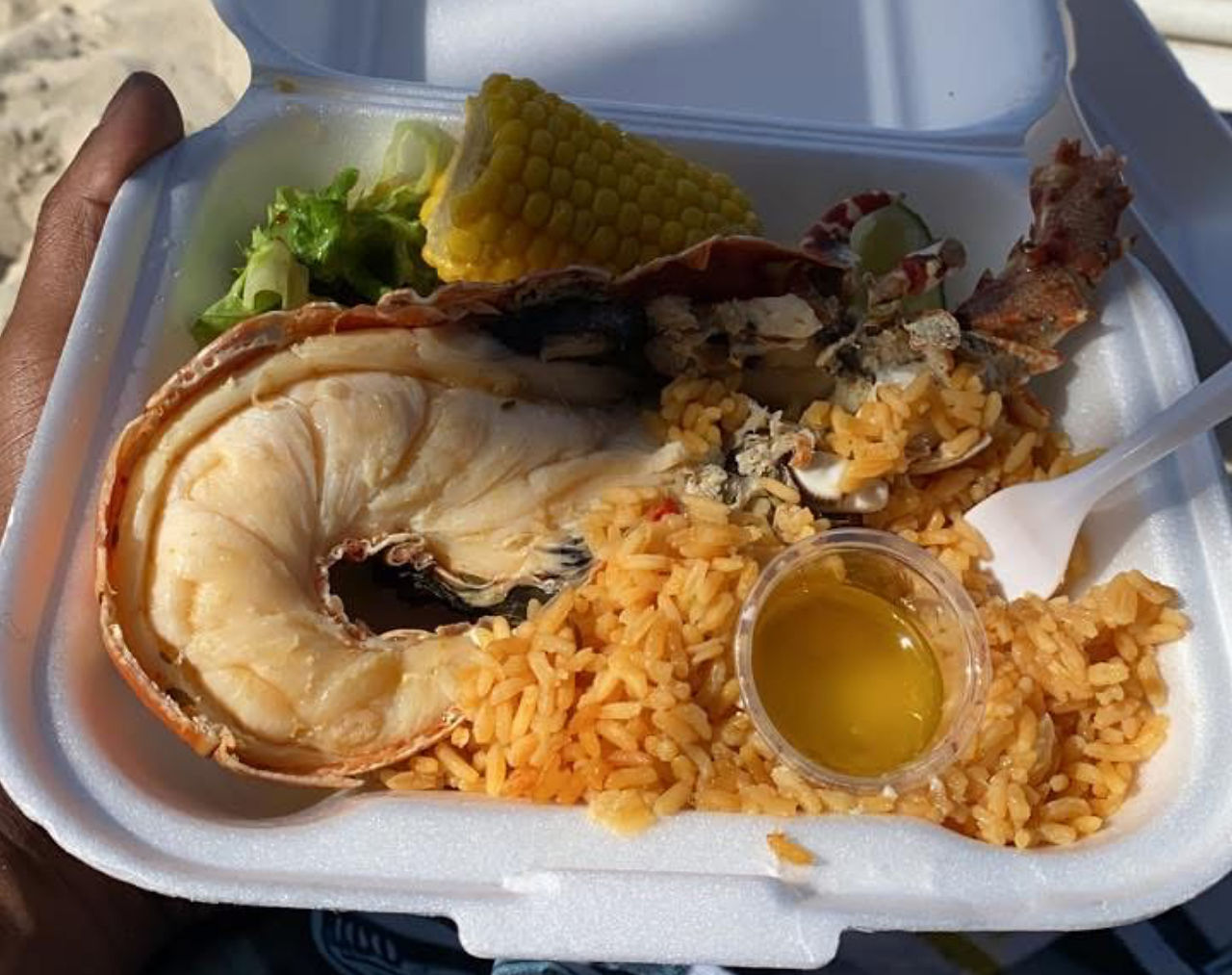 Coki Beach lobster in St. Thomas