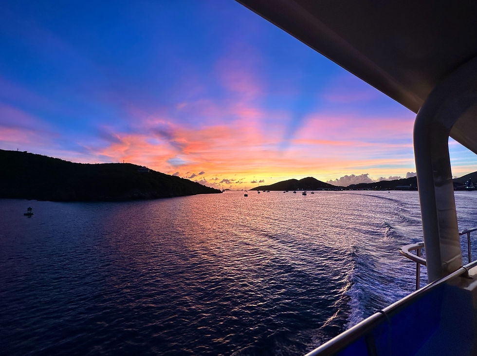 Sunset cruises from Sapphire Beach Marina