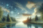 Scenery with lights in the background