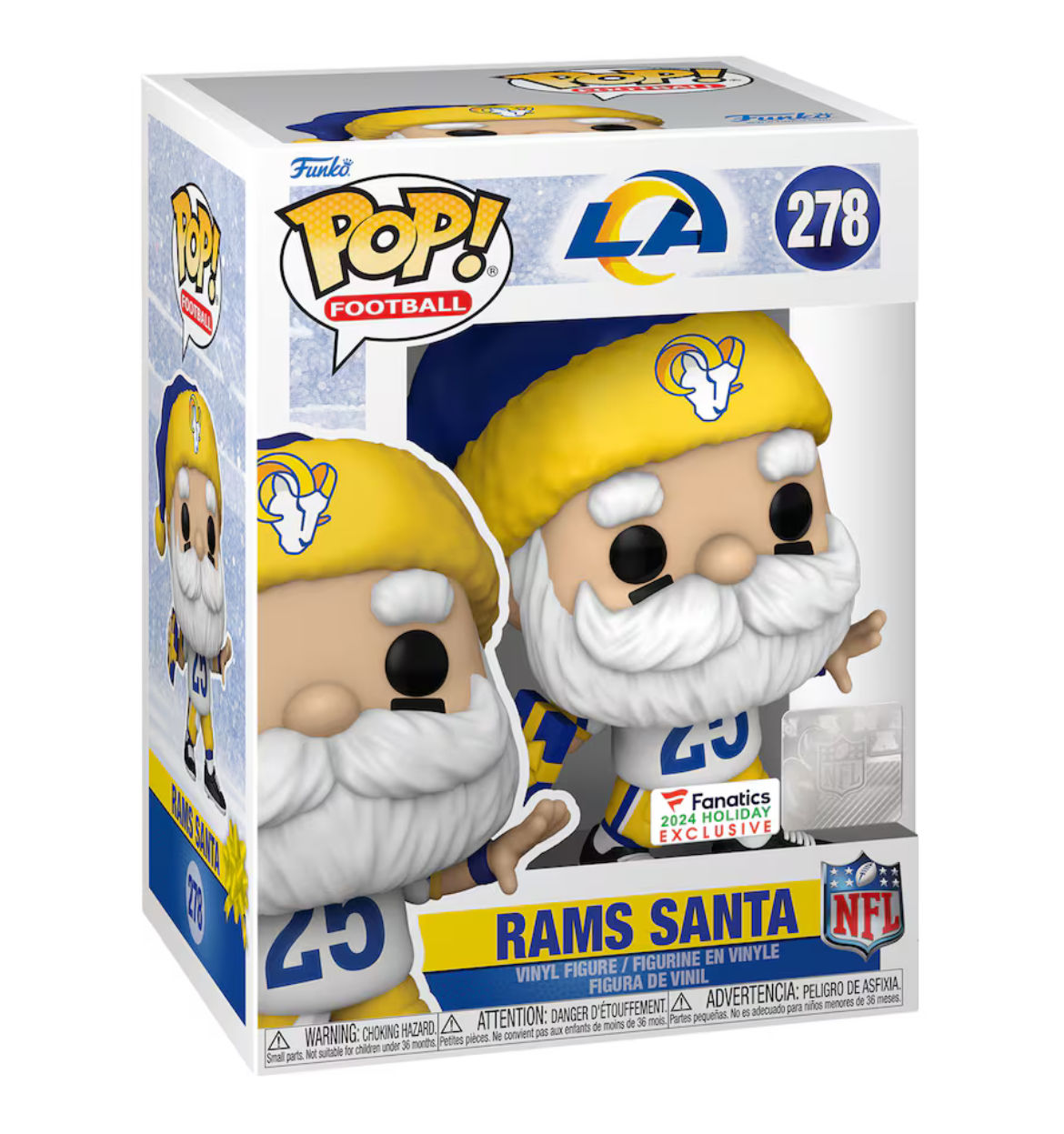 NFL Rams Santa #278 - 2024 Holiday Fanatics Exclusive Funko Pop!