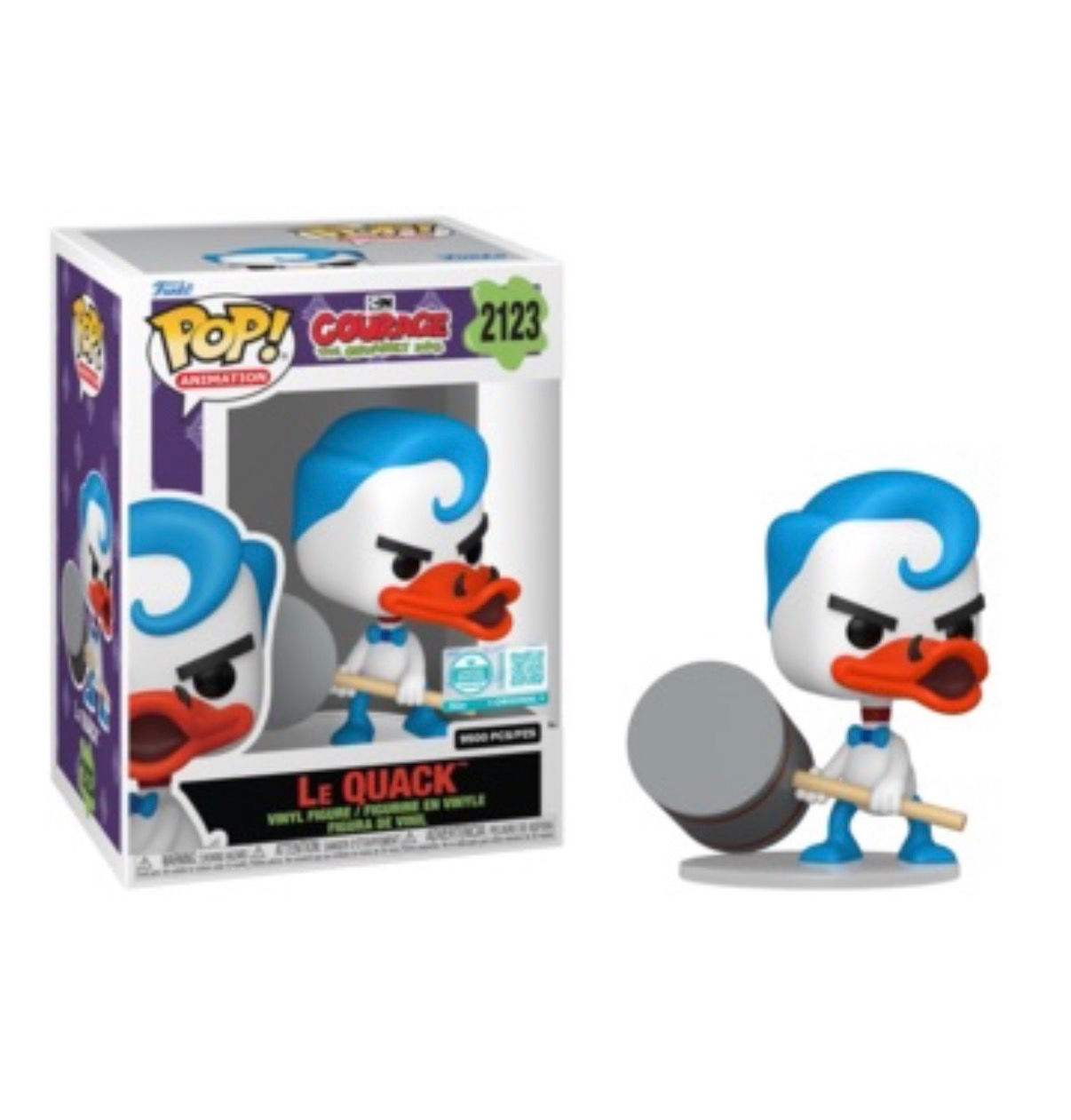 Le Quack #2123 - Courage the Cowardly Dog Amazon Exclusive Funko Pop 9,500 pcs