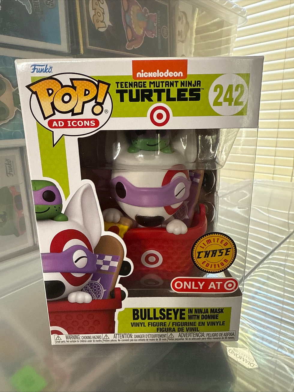 Miniature : *DMG Bullseye #242 in Ninja Mask w/ Donnie - TMNT Target Exclusive Funko CHASE
