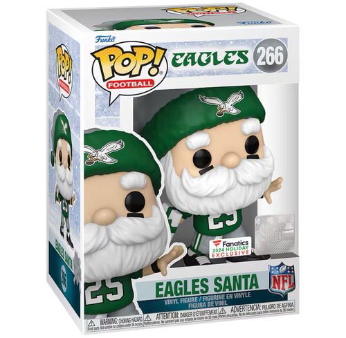NFL Eagles Santa #266 - 2024 Holiday Fanatics Exclusive Funko Pop ...
