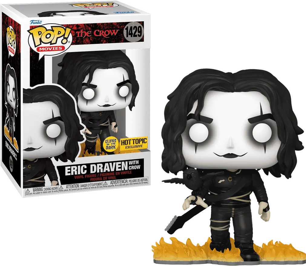 Eric Draven with Crow #1429 - The Crow Hot Topic Exclusive Funko Pop!