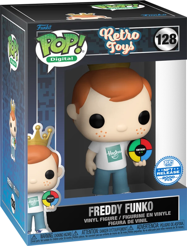 Freddy Funko w/ Simon  #128 - Hasbro Digital Physical Funko Pop! LE: 2,000 pcs