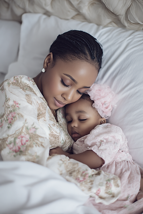 pokeltd_IMAGE_OF_A_nigerian_MOTHER_lying_down_and_CUDDLING_HER__ba879c6b-a9a1-4773-a97c-71