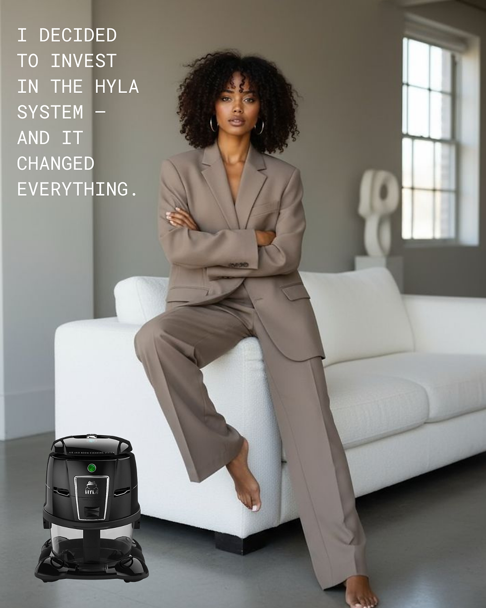 FOR ME, INVESTING IN THE HYLA SYSTEM WASN'T JUST BUYING A MACHINE — IT WAS UPGRADING THE QUALITY OF MY HOME'S AIR AND HYGIENE. AND THAT MADE ALL THE DIFFERENCE