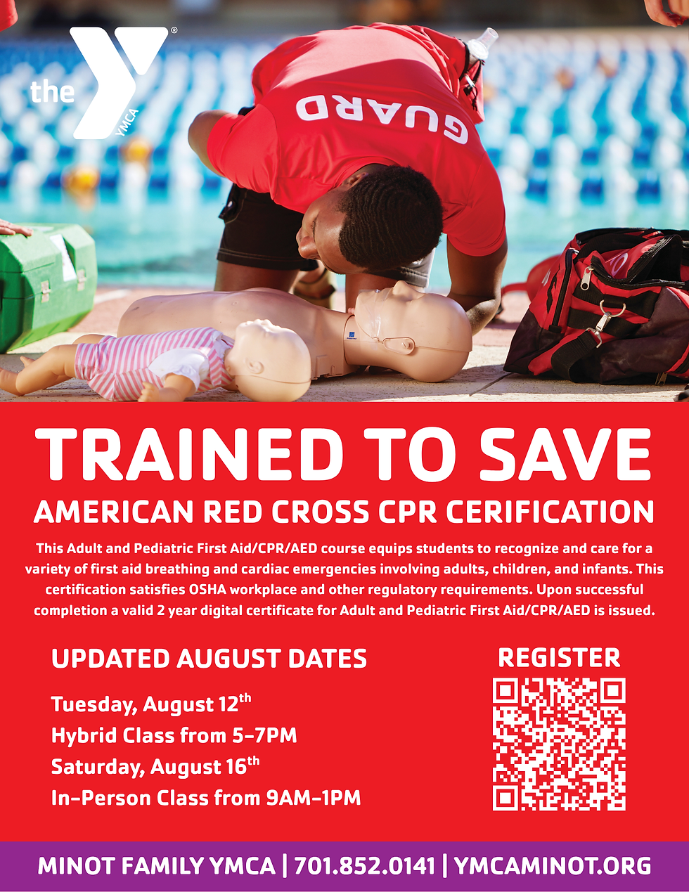Red Cross CPR Certification Course minot family ymca