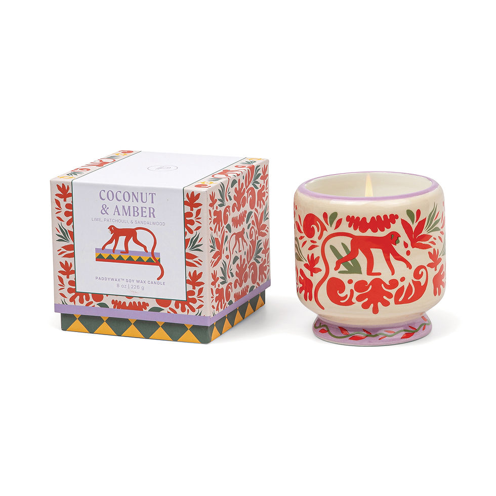 Thumbnail: Paddywax A Dopo Ceramic Candle "Jungle - Coconut & Amber"