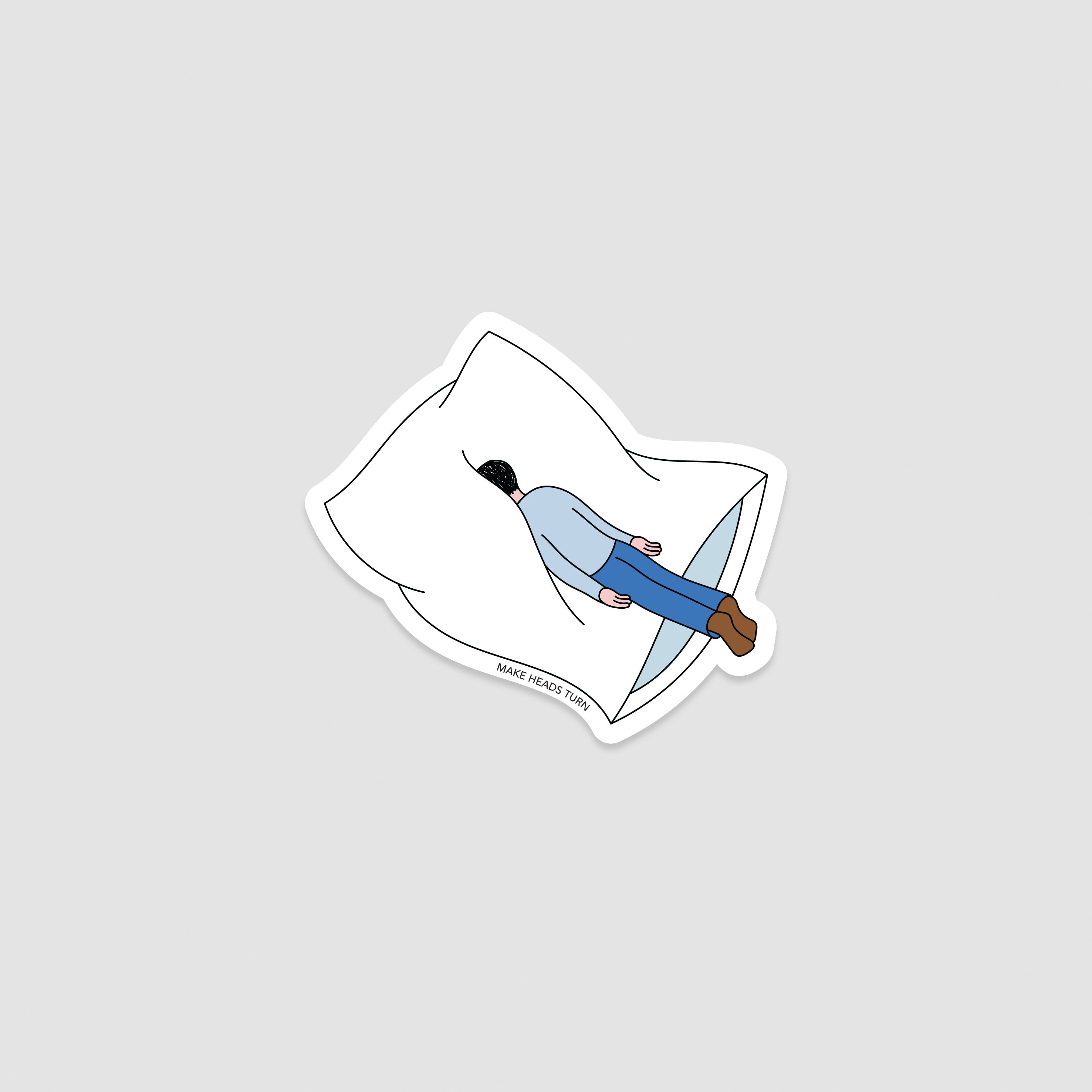 Die-Cut Sticker "Just Five More Minutes"