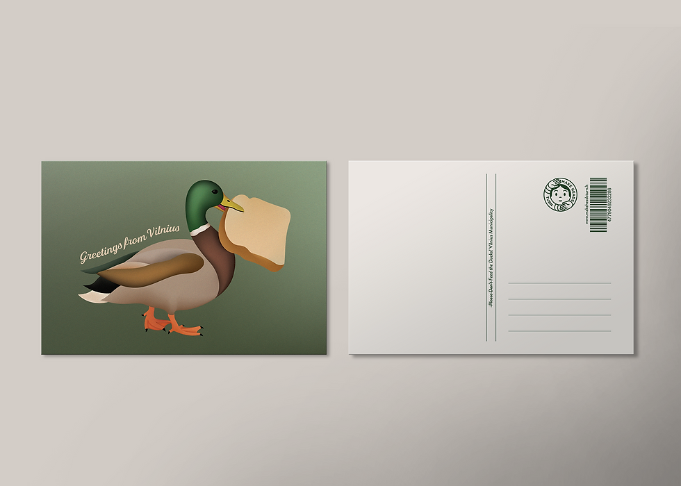 Thumbnail: Postcard "Lucky Duck Green"
