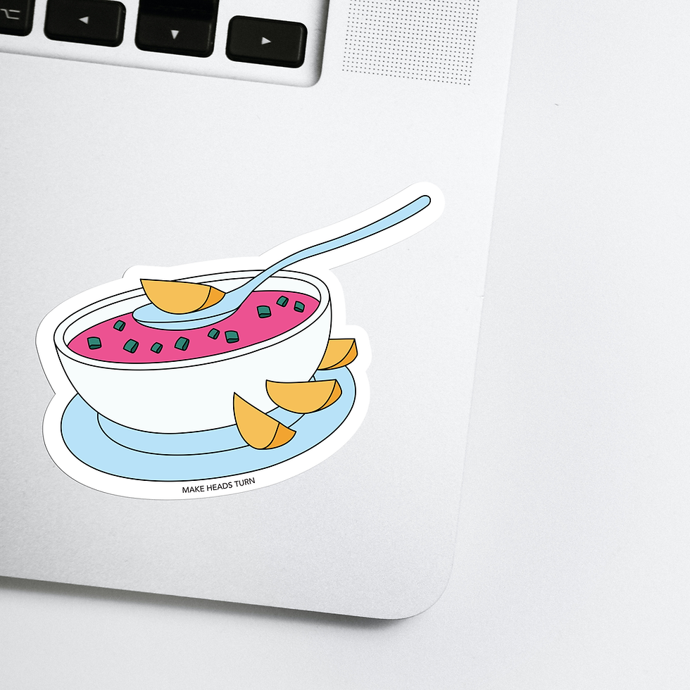 Thumbnail: Die-Cut Sticker "Pink Cold Soup"