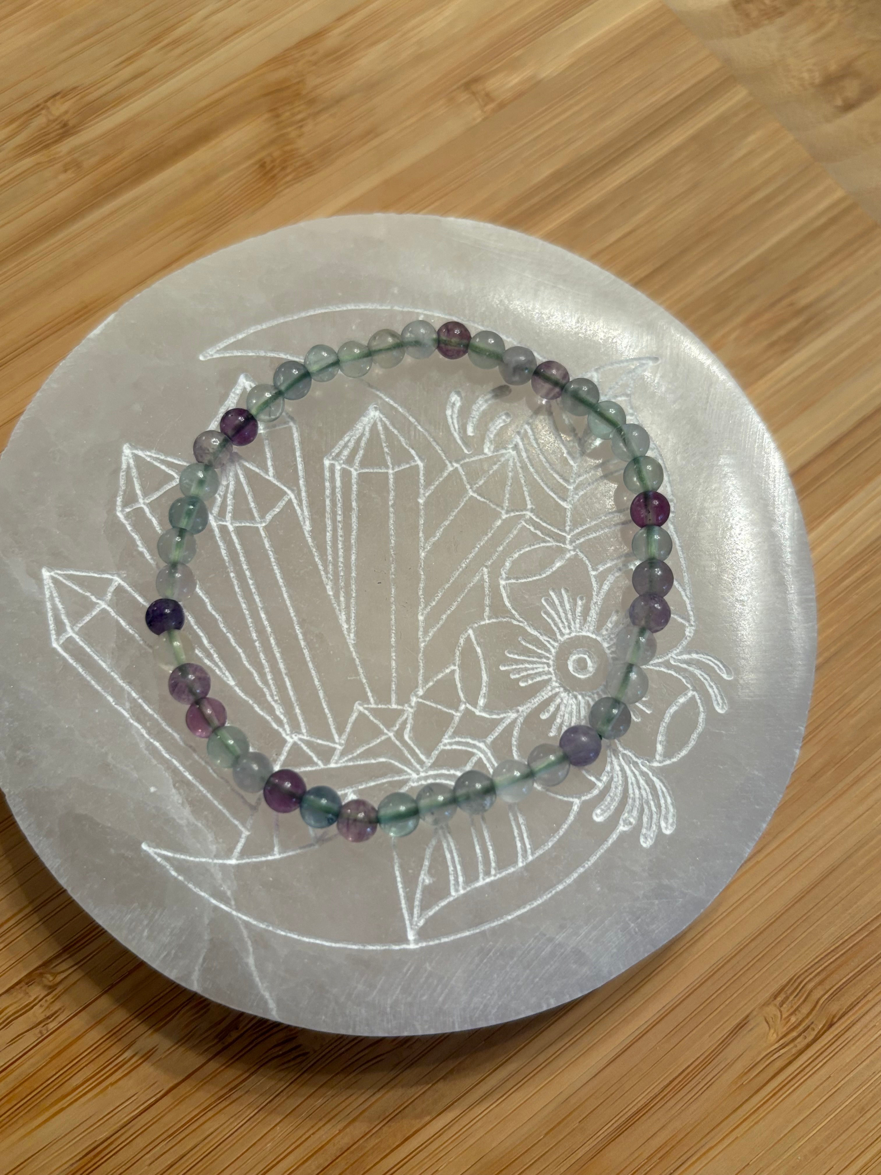 Fluorite Bracelet, 4mm