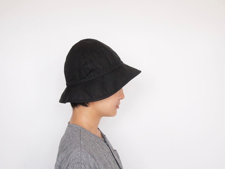 sun hat / black linen