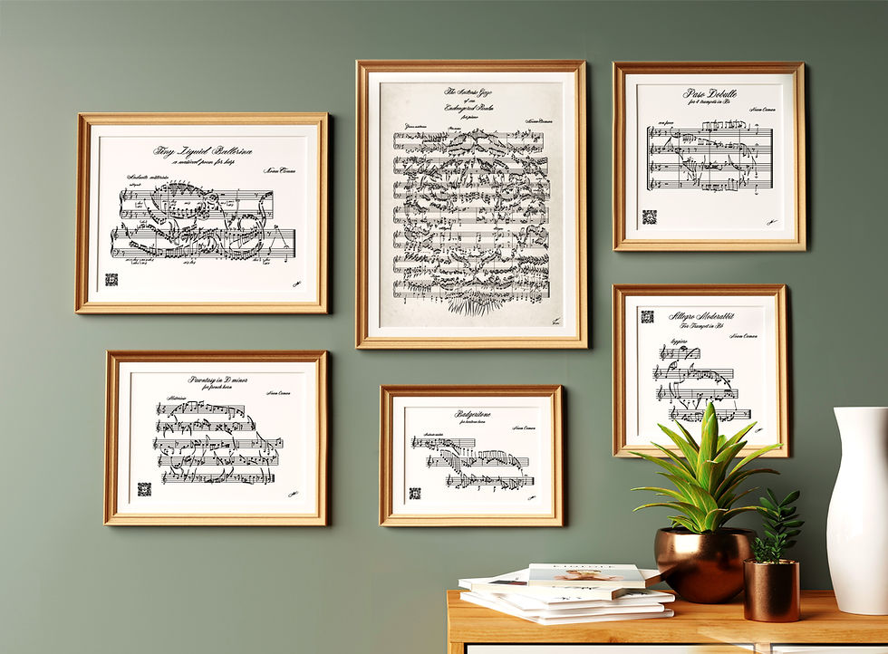 2 Medium Prints + 4 Small Silhouettes