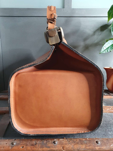 Sacoche Médecin En Cuir Véritable Vintage - Marron - À Rafraîchir - Occasion Très Bon état