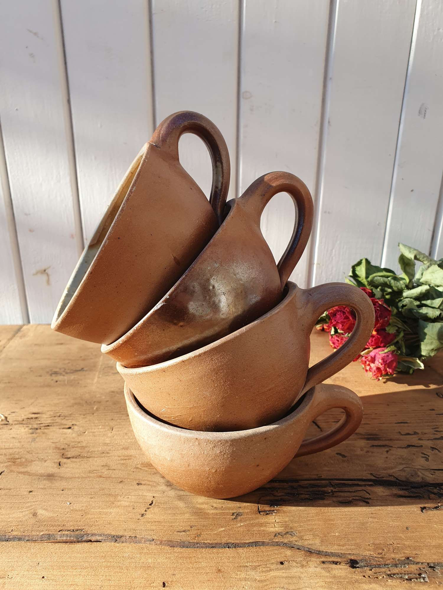 4 Tasses à thé Grès 